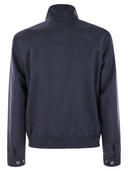 Brunello Cucinelli Bomber Jacket In Membrane Canvas