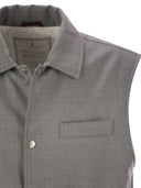 Brunello Cucinelli Sans manche en laine vierge