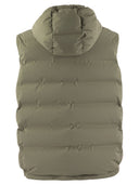 Brunello Cucinelli Sleeveless Down Jacket In Membraned Taffeta With Heat Tapes And Detachable Hood