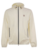 Brunello Cucinelli Membranated Nylon Jacket With Logo And Hood