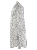 Brunello Cucinelli Slim Fit Shirt In Paisley Cotton Canvas