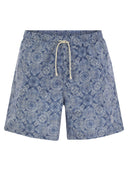 Costume da bagno alla spiaggia di Brunello Cucinelli con paisley