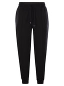 Brunello Cucinelli Double Fleece Trousers In Cotton, Cashmere And Silk With Crête And Elasticated Hem