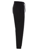 Brunello Cucinelli Double Fleece Trousers In Cotton, Cashmere And Silk With Crête And Elasticated Hem