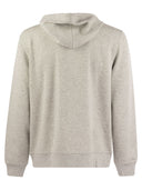 Brunello Cucinelli Cotton, Cashmere y Silk Fleece con cremallera con cremallera
