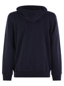 Brunello Cucinelli Double Pinstripe Fleece Topwear In Cotton, Cashmere And Silk With Zip And Hood