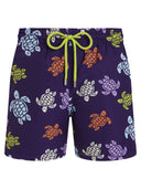 Vilebrequin Turtle Print Swim Shorts In Lightweight Technical Fabric