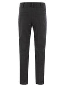 Brunello Cucinelli Stretch Virgin Wool Cigarette Trousers With Jewellery