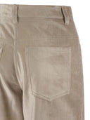 Brunello Cucinelli Sleek Velvet Cotton And Viscose Loose Trousers
