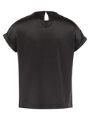 Brunello Cucinelli Stretch Silk Satin T Shirt With Necklace