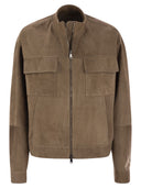 Brunello Cucinelli Couture Suede Outerwear With Jewellery