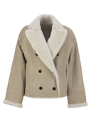 Brunello Cucinelli omkeerbare fuzzy shearling bovenkleding met sieraden