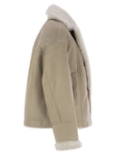 Brunello Cucinelli omkeerbare fuzzy shearling bovenkleding met sieraden