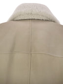 Brunello Cucinelli omkeerbare fuzzy shearling bovenkleding met sieraden
