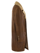 Brunello Cucinelli Double Breasted Coat In Napped Shearling