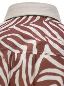 Brunello Cucinelli Cotton og Silk Ethnic Print Poplin Shirt