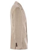 Brunello Cucinelli Linen, Wool And Silk Chevron Deconstructed Blazer