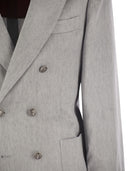Brunello Cucinelli Vestido de lino y medio de pecho