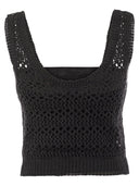 Brunello Cucinelli Net Knitted Linen And Silk Top