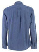 Barbour Cotton Denim Shirt With Button Down Collar