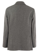 Brunello Cucinelli One And A Half Breasted Cashmere Coat With Metal Buttons