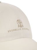 Brunello Cucinelli Diagonal Linen, Wool And Silk Baseball Cap With Embroidered Logo