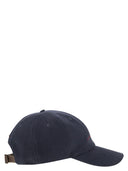 Brunello Cucinelli Diagonal Line, wełna i jedwabna czapka baseballowa z haftowanym logo