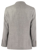 Brunello Cucinelli Linen, Wool And Silk Diagonal Deconstructed Jacket