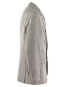 Brunello Cucinelli Linen, Wool And Silk Diagonal Deconstructed Jacket