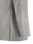 Brunello Cucinelli Linen, Wool And Silk Diagonal Deconstructed Jacket