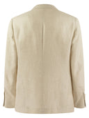 Brunello Cucinelli Diagonal Cavallo deconstruida Cavallo en lino, lana y seda