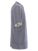 Brunello Cucinelli Crew Neck T Shirt In Linen And Cotton Jersey With Faux Layering