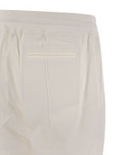 Brunello Cucinelli Cotton Fleece Trousers With Crête And Elasticated Hem