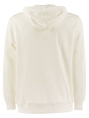 Brunello Cucinelli Cotton Fleece Topwear With Hood And Ribbed Cotton Knit Sleeve