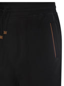 Brunello Cucinelli Techno Cotton Fleece Trousers With Zip On Stretch Bottom, Crete And Piping
