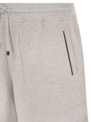 Brunello Cucinelli Bermuda Shorts In Techno Cotton Fleece With Piping