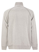 Brunello Cucinelli High Necked Topwear In Techno Cotton Fleece With Zip And Piping