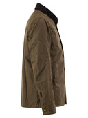 Barbour International Workers Waxed Cotton Jacket With Padding