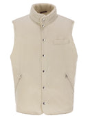 Brunello Cucinelli Sleeveless Down Jacket With Sheepskin Collar