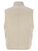 Brunello Cucinelli Sleeveless Down Jacket With Sheepskin Collar