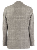 Brunello Cucinelli One And A Half Breasted Deconstructed Jacket In Prince Of Wales
