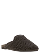 Brunello Cucinelli Techno Raffia Slipper z cennym wykończeniem