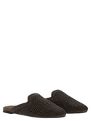 Brunello Cucinelli Techno Raffia Slipper z cennym wykończeniem