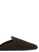 Brunello Cucinelli Techno Raffia Slipper z cennym wykończeniem
