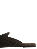 Brunello Cucinelli Techno Raffia Slipper z cennym wykończeniem