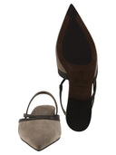 Brunello Cucinelli Suede Flats With Precious Straps