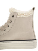Brunello Cucinelli Suede Trainers With Shearling Lining And Jewelled Toe Cap
