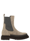 Brunello Cucinelli Suede Chelsea Boot With "Precious Detail"