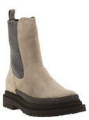 Brunello Cucinelli Suede Chelsea Boot With "Precious Detail"
