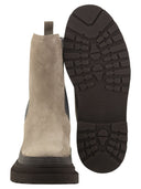 Brunello Cucinelli Suede Chelsea Boot With "Precious Detail"